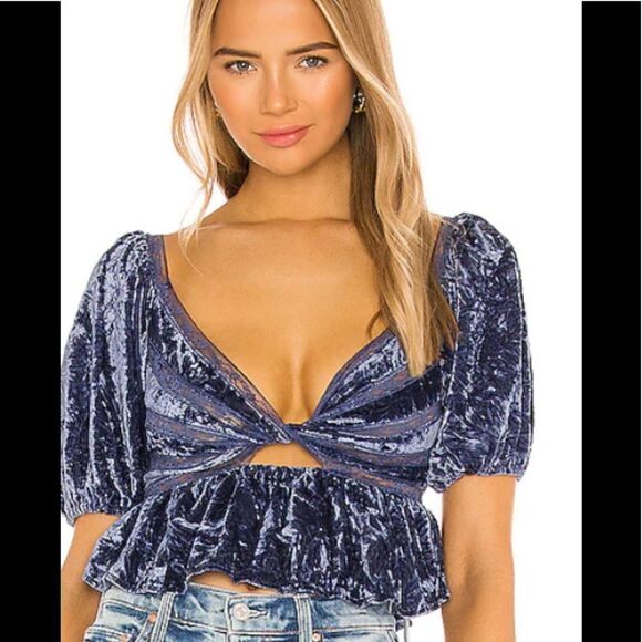 ❤️Free people your truly velvet top - Picture 3 of 13